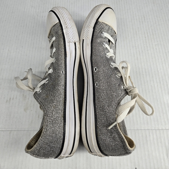 Converse Silver Glitter Sneakers 9 - Picture 4 of 7
